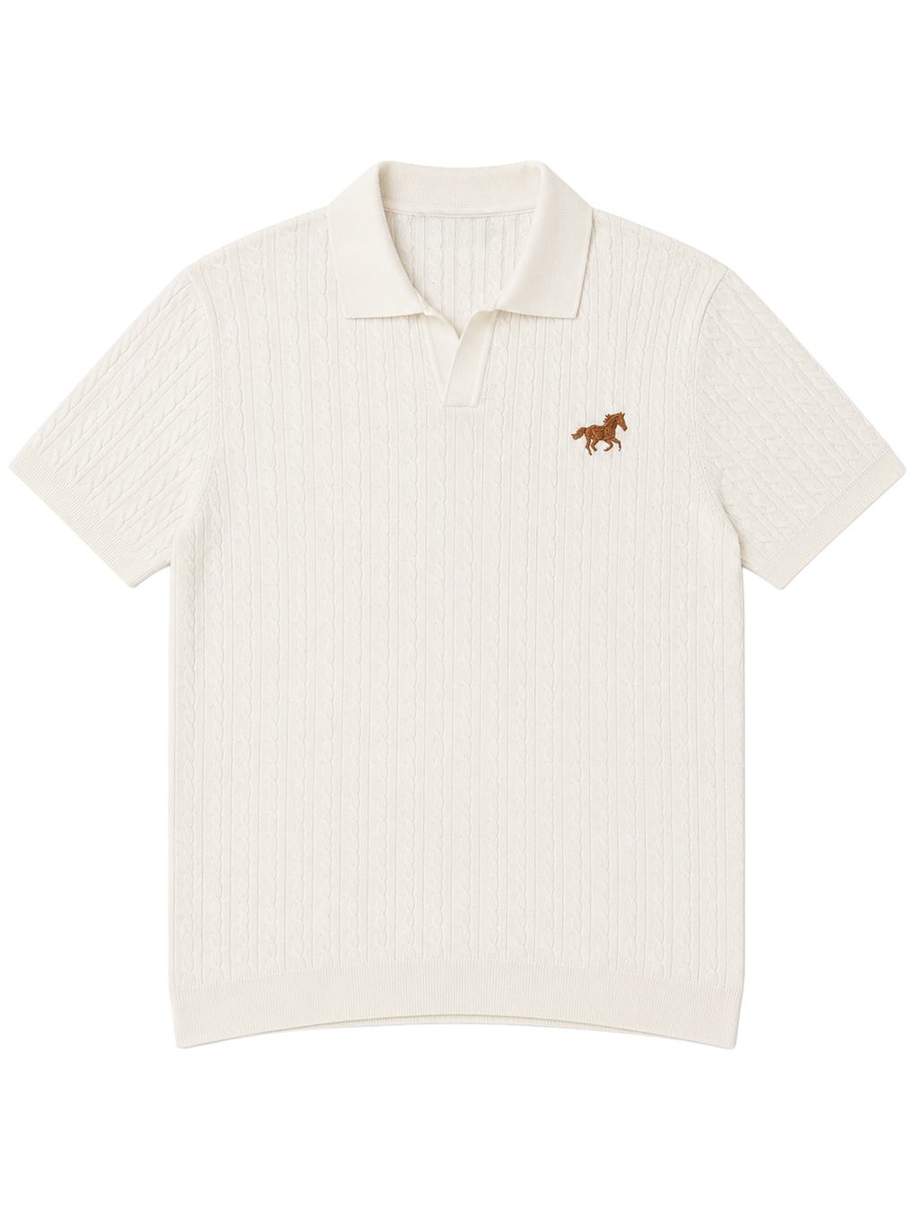 Hombré Ivory - cable knit polo 11 am 0.1