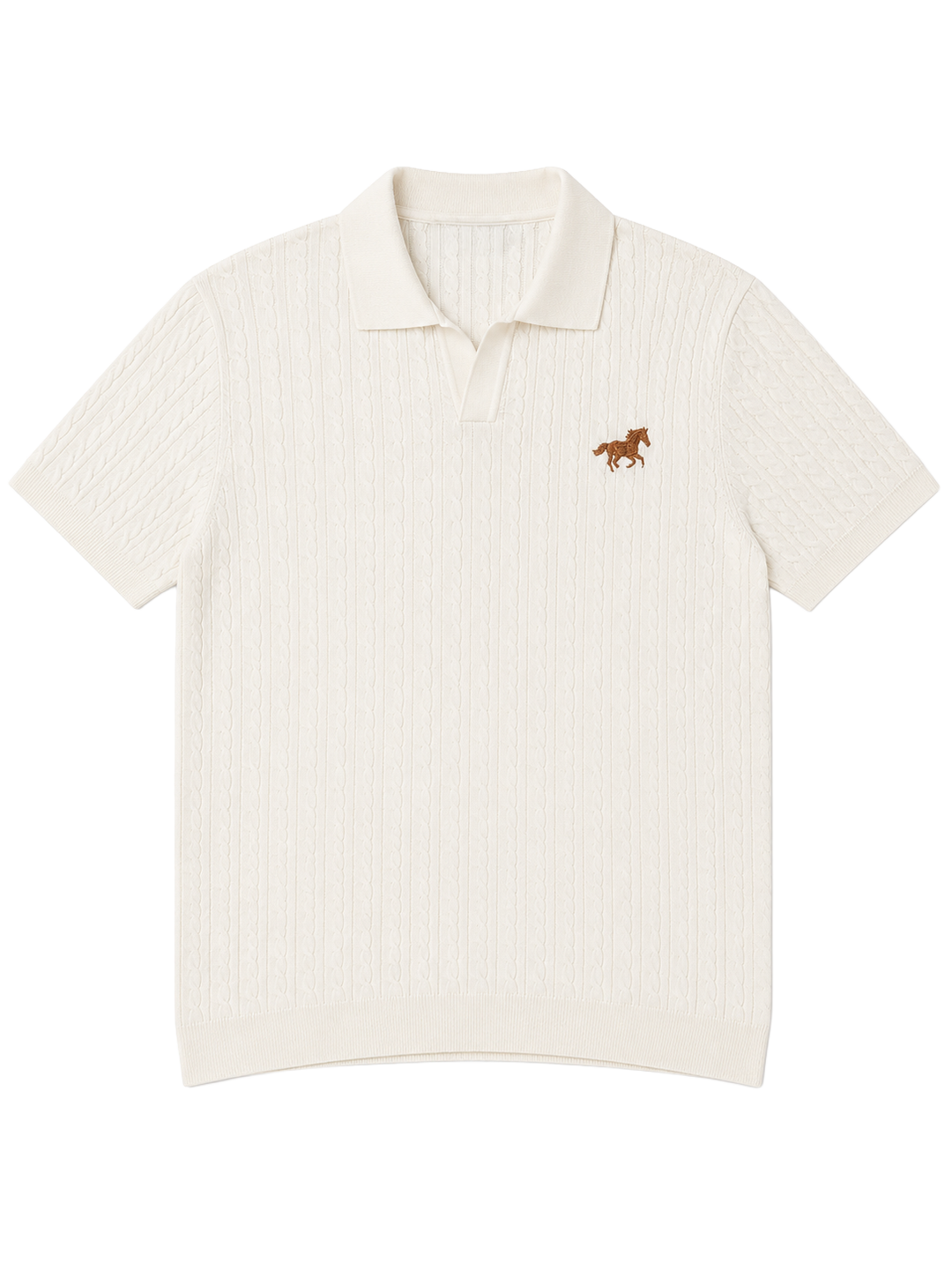 Hombré Ivory - cable knit polo 11 am 0.1