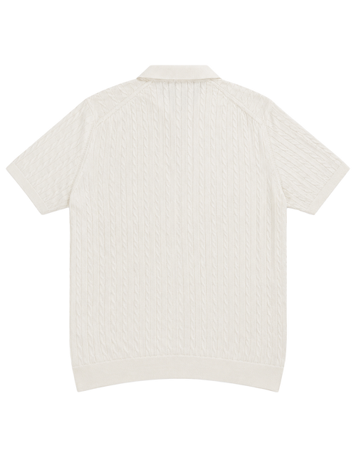 Hombré Ivory - cable knit polo 11 am 0.1