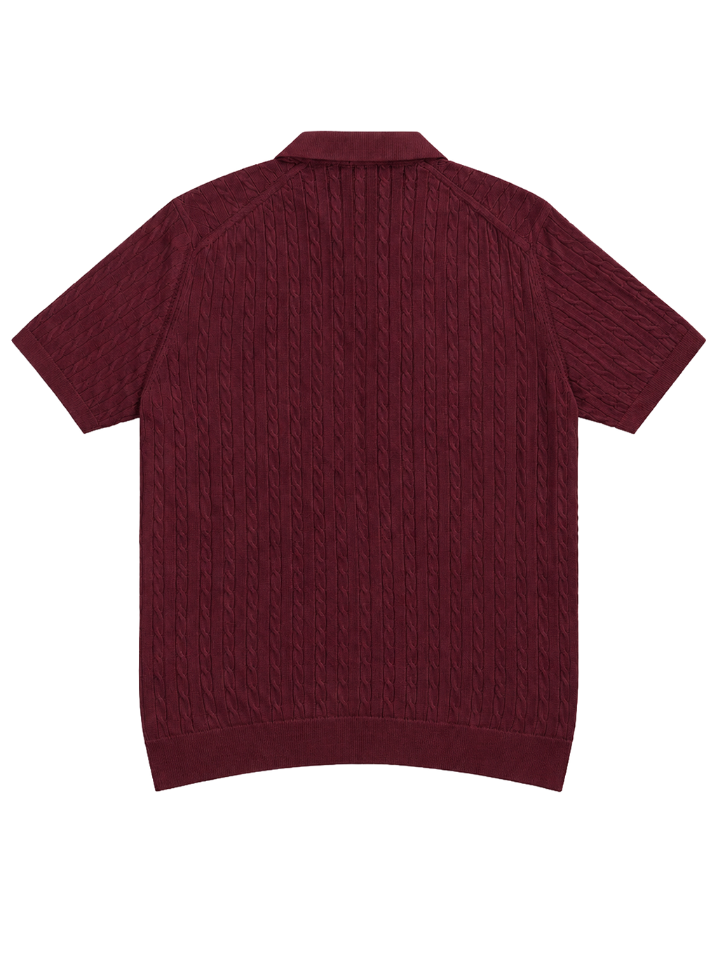Hombré burgundy - cable knit polo 11 am 0.1