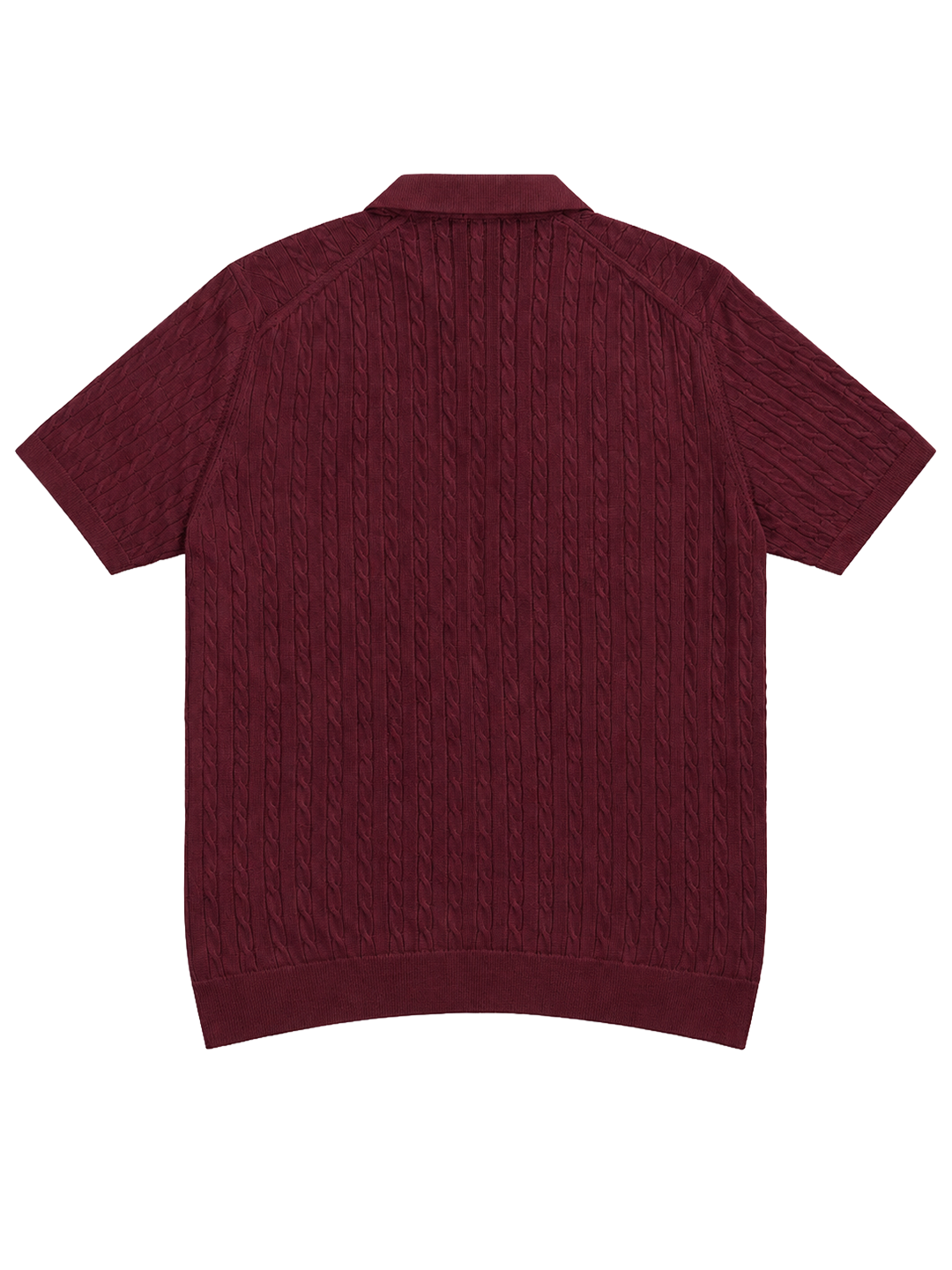 Hombré burgundy - cable knit polo 11 am 0.1