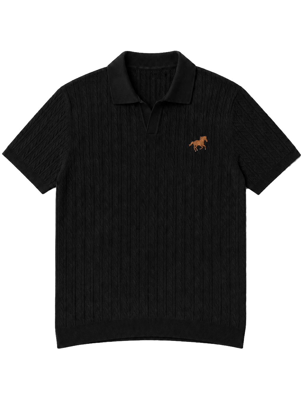 Hombré noir - cable knit polo 11 am 0.1