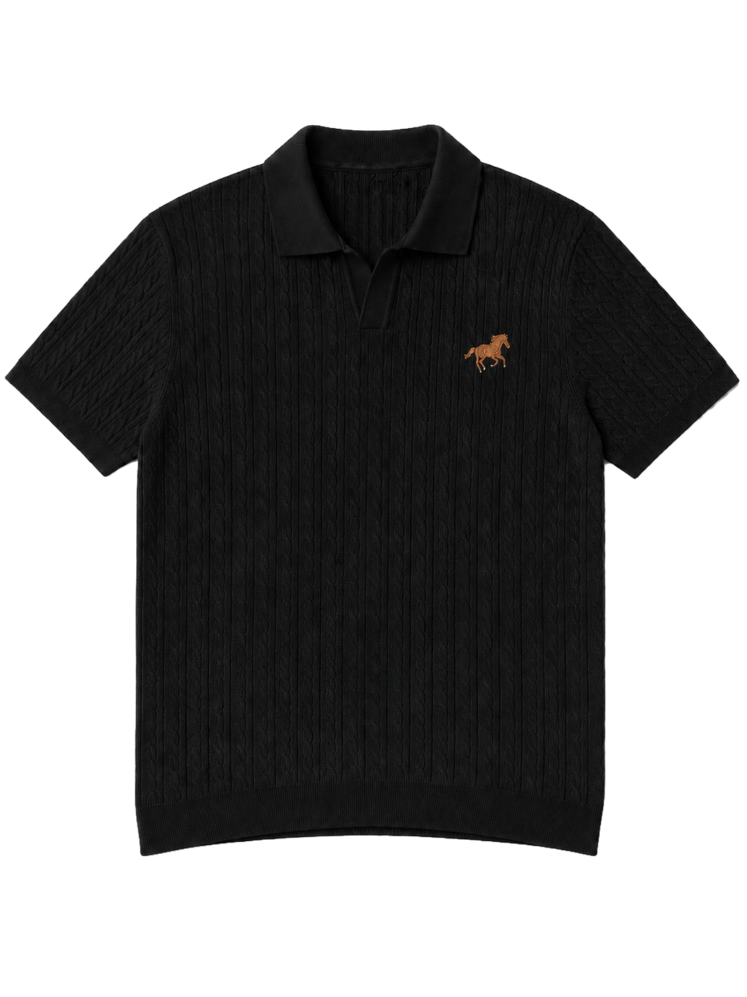 Hombré noir - cable knit polo 11 am 0.1