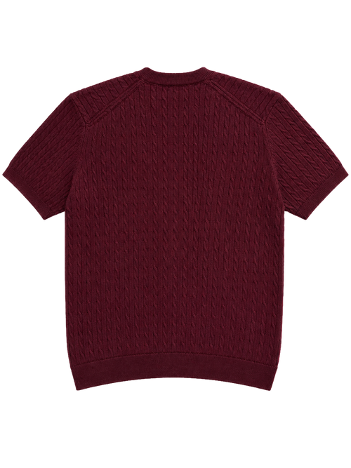 Hombré burgundy - cable knit tee 11 am 0.3
