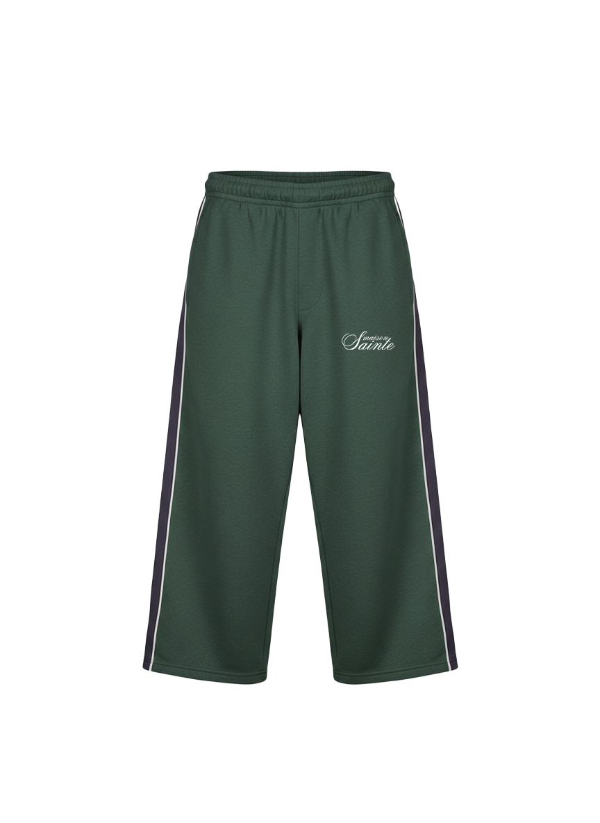Everyday essential striped sweatpants 2.0 - Green (Set)