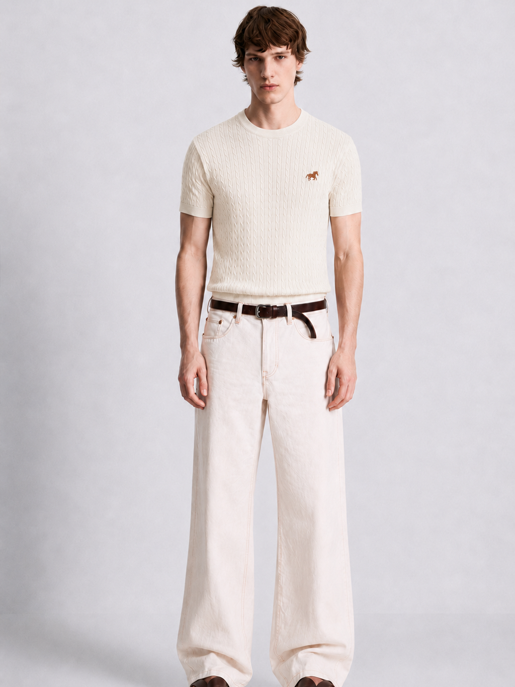 Hombré - cable knit tee