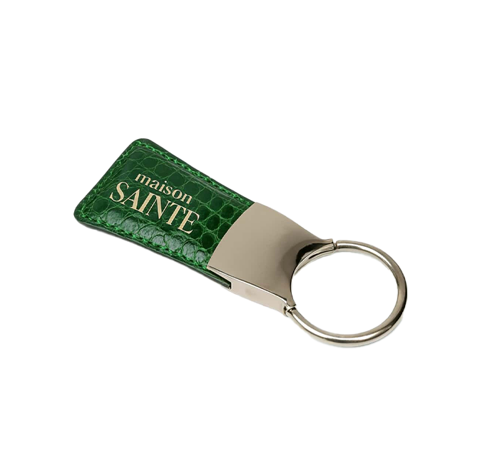 Sainte’s crocodile leather keychain