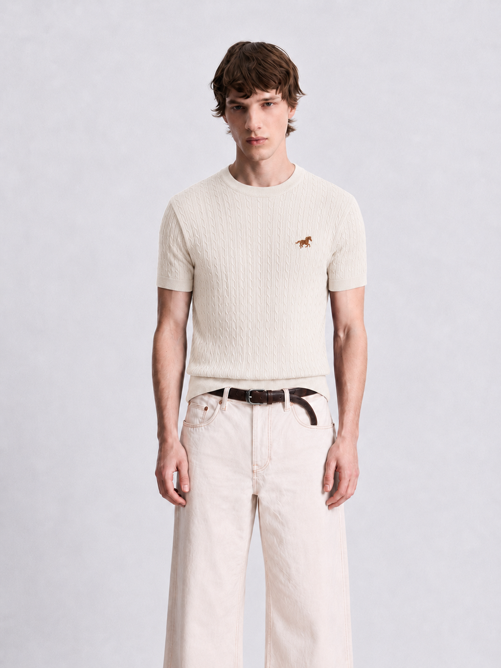 Hombré - cable knit tee