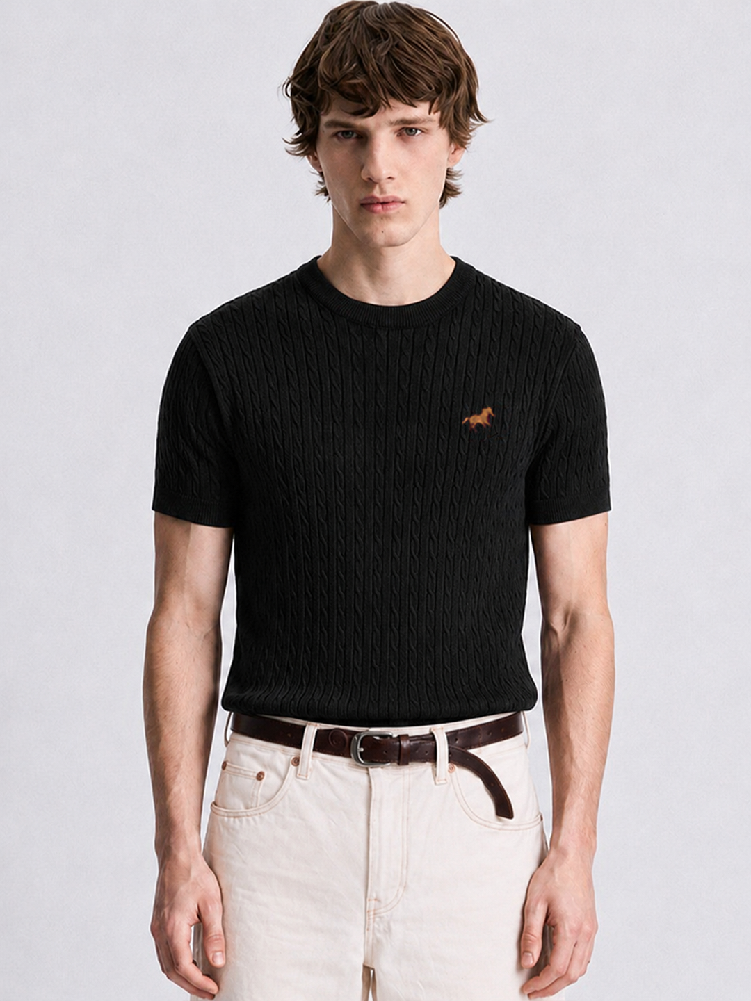 Hombré - cable knit tee
